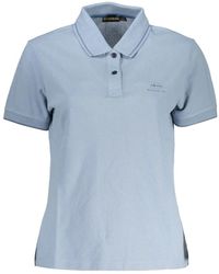 Napapijri - Polo shirt azzurra con dettagli a contrasto - Lyst