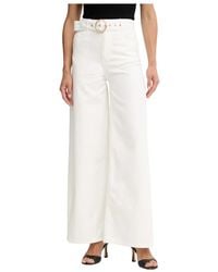 Twinset - Wide Leg Jeans Met Riem - Lyst