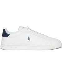 Polo Ralph Lauren - Witte Leren Sneakers Hrt Ct Ii - Lyst