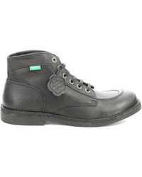 Kickers - Bequeme leder schnürstiefel - Lyst