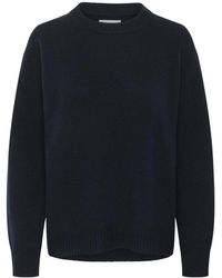 Part Two - Weicher Strickpullover Dunkelblau - Lyst