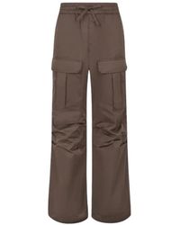 P.A.R.O.S.H. - Broeken ,Bruin ,Polyester Pesca Wijde Broek - Lyst