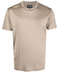 Emporio Armani - Lyocell/baumwoll t-shirt, 70% lyocell, 30% baumwolle - Lyst