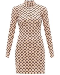 MISBHV 'monogram' Long-sleeved Dress - Naturel