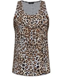 DSquared² - Tops ,Bruin ,Katoen Classic Tanktop - Lyst
