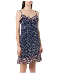 Michael Kors - Kleedjes ,Blauw ,624 Abito Corto Bretelle Stmp Fiori - Lyst