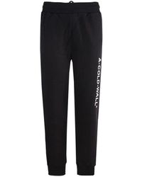 A_COLD_WALL* - Broeken ,Zwart ,Katoen Essential Logo Sweat Pant - Lyst