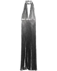 L'idée - Gunmetal grey halterneck kleid mit plissé l'idée - Lyst