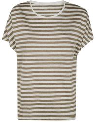 Majestic Filatures - Kurzarm Pullover Rundhals - Lyst