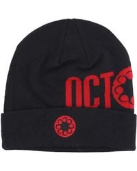 Octopus - Logo Beanie Mütze Schwarz/Rot - Lyst