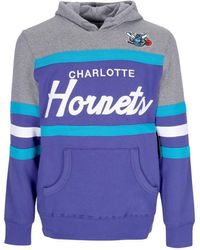 Mitchell & Ness - Hoodies & Sweatvesten ,Veelkleurig ,Katoen Charlotte Hornets Nba Hoodie Paars - Lyst