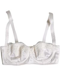 Dolce & Gabbana - Witte Zijden Balconette Beha Ondergoed - Lyst