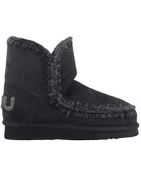Mou - Schoenen ,Zwart ,Wol Glitter Logo Zwarte Eskimo Boots - Lyst