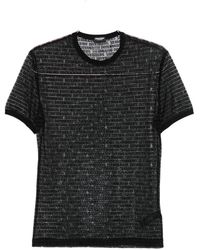 DSquared² - Zwarte Logo Transparante Nylon T-Shirt - Lyst