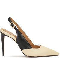 Kazar - Schoenen ,Veelkleurig ,Leer Tweekleurige Stiletto Pumps Met Open Hiel - Lyst