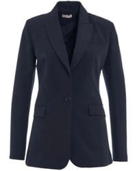 Liu Jo - Blauwe Single-Breasted Jas Met Peak Revers - Lyst