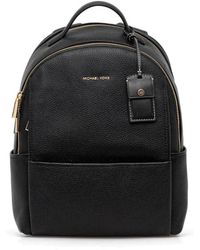 Michael Kors - Tassen ,Zwart ,Katoen Sable Medium Pebbled Leather Rugzak - Lyst