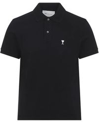 Ami Paris - Contrasted Ami De Coeur Polo - Lyst