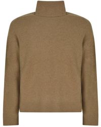 Maison Margiela - Truien & Vesten ,Bruin ,Wol Stijlvolle Coltrui - Lyst