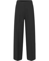 Mbym - Schwarze Hose Mit Elastischem Bund Seenta - Lyst