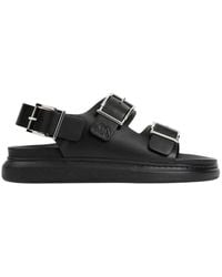 McQueen - Sleek Double Buckle Sandals For - Lyst