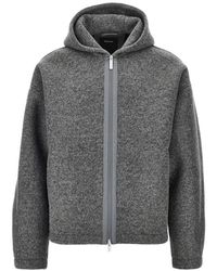 Herno - Hoodies & Sweatvesten ,Grijs ,Wol Blouson-Jack Van Wolmix - Lyst