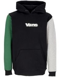 Vans - Colorblock-Hoodie Voor Zwart/Eden - Lyst