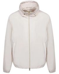 Herno - Jassen ,Wit ,Polyester Techno Taffeta Jas - Lyst