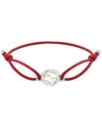 Gucci - Interlocking Cord Bracelet - Lyst