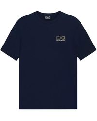 EA7 - Tops ,Blauw ,T-Shirts - Lyst