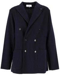 Lardini - Dubbele Rij Knopen Wollen Blazer - Lyst