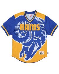 Mitchell & Ness - Fitness ,Veelkleurig ,Polyester Nfl Jumbotron 3.0 Mesh V-Hals Jas - Lyst