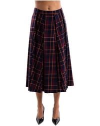 5 PROGRESS - Tartan Maxi Rok - Lyst