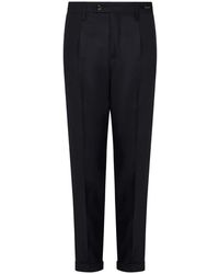 Michael Coal - Broeken ,Blauw ,Wol Blauwe Wol Slim Fit Broek - Lyst