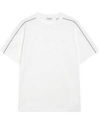 Burberry - Tops ,Wit ,Katoen Seth Chk T-Shirt - Lyst