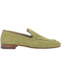 Manolo Blahnik - Khaki Wildleder Loafers - Lyst