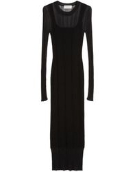 Sportmax - Kortemouw Stretch Viscose Jurk - Lyst