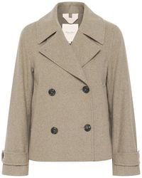 Part Two - Licht Melange Jas Met Brede Kraag - Lyst