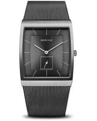 Bering - Accessoires ,Grijs ,Herenhorloge Milanese Armband Roestvrij Staal Saffierglas 41Mm Grijs 16033-377 - Lyst