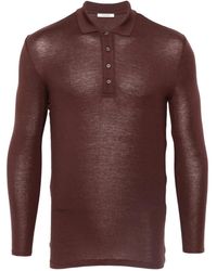 Entire studios - Tops ,Bruin ,Wol Polo Top Met Lange Mouwen - Lyst