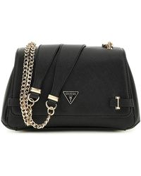 Guess - Kleine Schwarze Satchel Tasche Mit Reißverschluss - Lyst