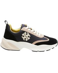 Tory Burch Good Luck Suede-Trimmed Nylon Running-Style Trainers - Schwarz