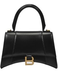 Balenciaga - Schwarze Leder-Top-Handle-Tasche - Lyst