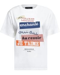 Weekend by Maxmara - Weiße t-shirts und polos mit logo - Lyst
