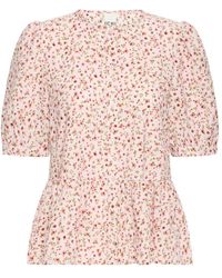 Ichi - Overhemden ,Roze ,Krijtroze Met Roze Bloem - Lyst