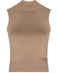 Guess - Elegante Mouwloze Trui Met Golf - Lyst