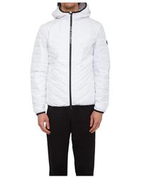 EA7 - Fitness ,Wit ,Polyester Premium Shield Inpakbare Donsjas Met Capuchon - Lyst