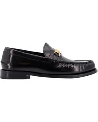 Versace - Schwarze loafer schuhe mit ikonischem medusa - Lyst