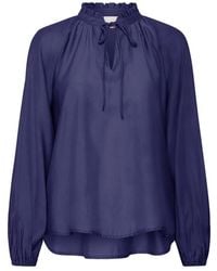 Ichi - Overhemden ,Blauw ,Ihkarlani Ls Bluser 20121888 - Lyst