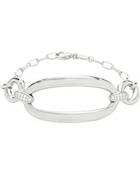 Fossil - Braccialetto in argento 925 con dettaglio in pietra - Lyst
